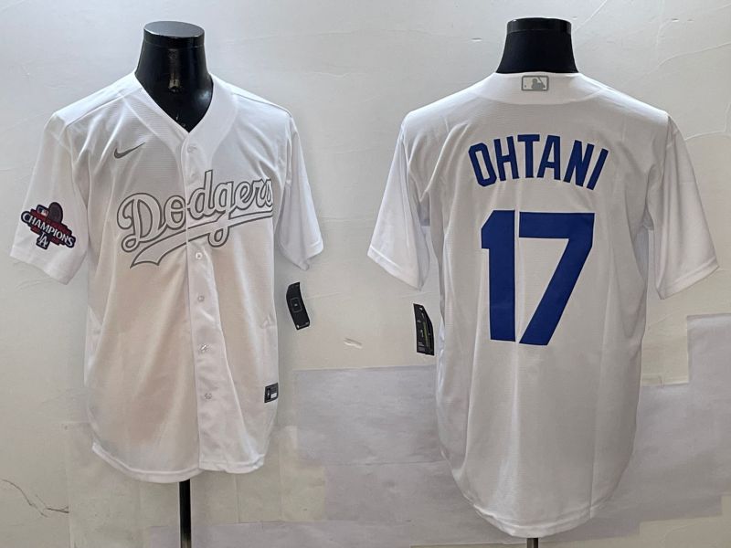 Men Los Angeles Dodgers 17 Ohtani White Fashion Edition Game 2025 Nike MLB Jersey style 2